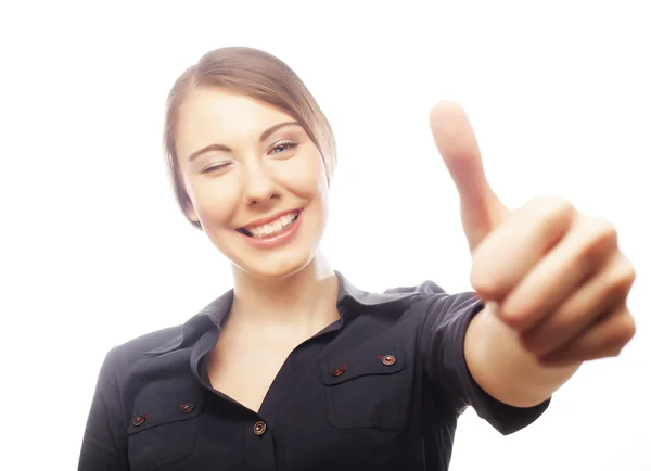 Young smiling business woman — Stock Photo, Image