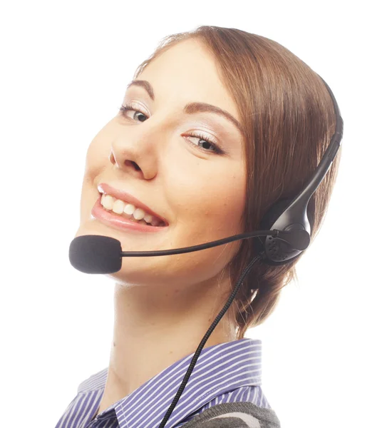 Close up portrait of Woman customer service worker — Stock Photo, Image