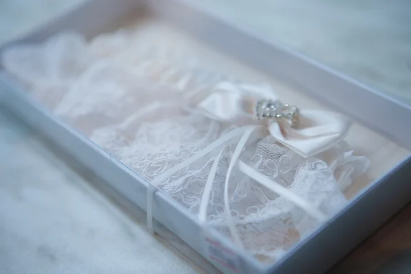Elegant bride garter — Stock Photo, Image