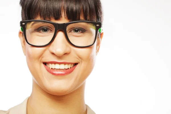 Young business woman with glasses — Stock Photo, Image