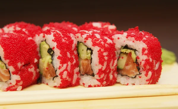 Traditional japanese food roll sushi — Stock Photo, Image