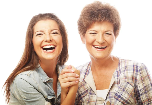 Happy mature mother ang adult daughter — Stock Photo, Image