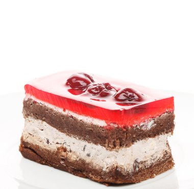 Kirazlı çikolatalı pasta.