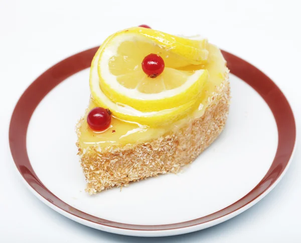 Cake versierd met citroen — Stockfoto