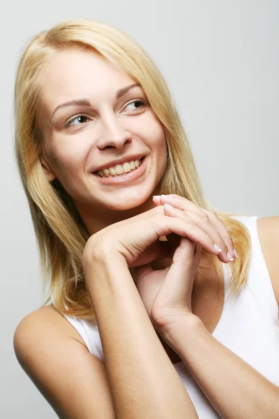 Portrait of a sensual young blond woman — Stock Photo, Image