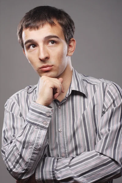 Casual man thinking, — Stock Photo, Image