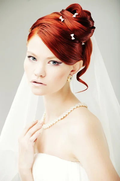Bruid portrait.wedding jurk — Stockfoto