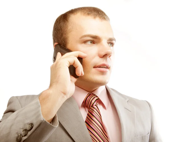 Young business man making a phone call — Stock Photo, Image