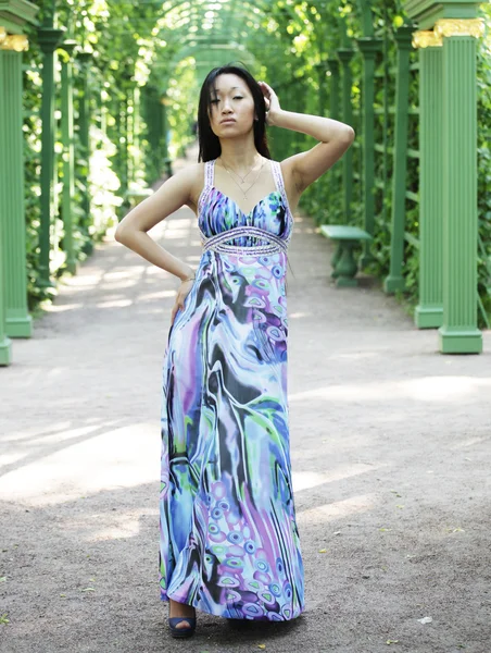 아름 다운 아시아 패션 모델 — 스톡 사진