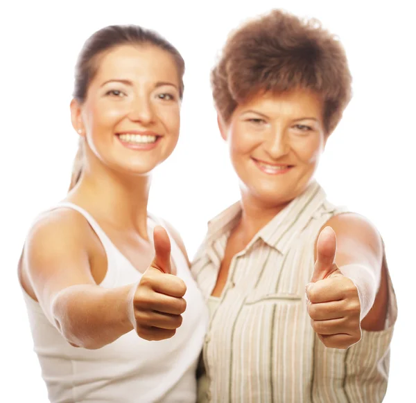 Mature mother and attractive daughter — Stock Photo, Image