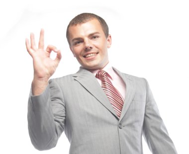 Yaşasın, izole üzerinde beyaz olacak iş adamı