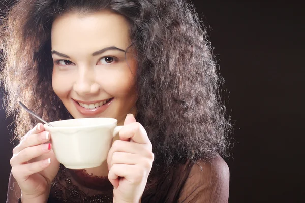 Kahvia juova nainen — kuvapankkivalokuva
