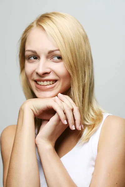 Portrait of a sensual young blond woman — Stock Photo, Image