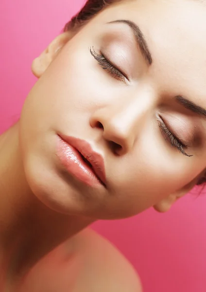 Close-up portrait of sexy caucasian young woman — Stock Photo, Image