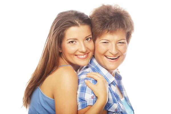 Happy mature mother ang adult daughter — Stock Photo, Image