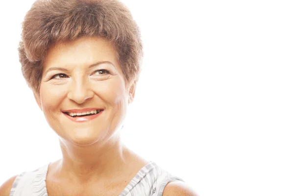 Close-up of a mature woman smiling — Stock Photo, Image