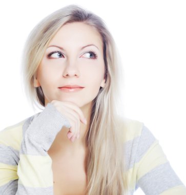 güzel bir genç kadın yüzü.