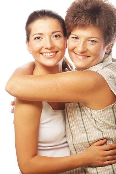 Happy mature mother ang adult daughter — Stock Photo, Image