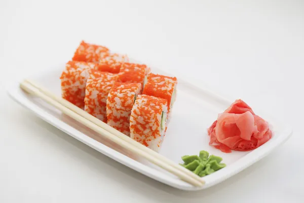 Fresh and tasty sushi rolls — Stock Photo, Image