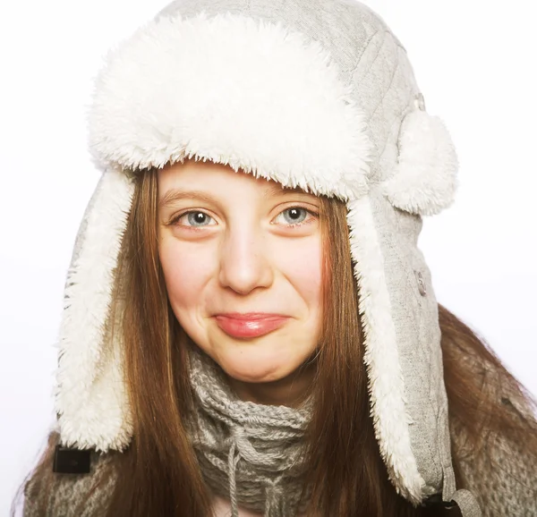 Menina criança com roupas de inverno — Fotografia de Stock