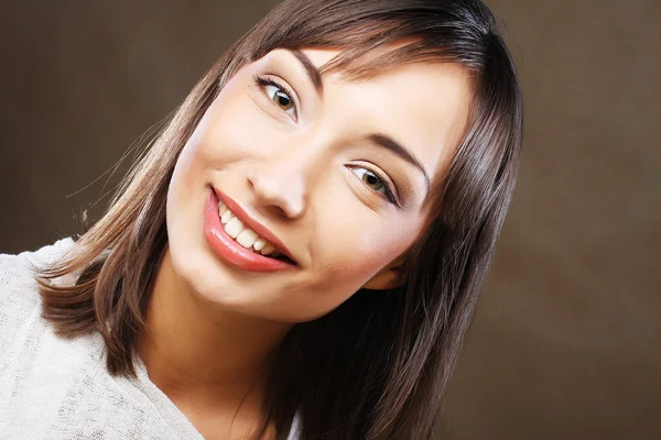 Mujer feliz sonriendo — Foto de Stock