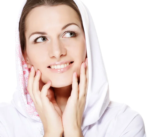 Hermoso retrato feliz de una mujer adulta joven — Foto de Stock