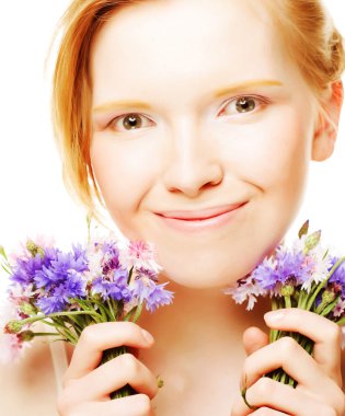 çiçekler güzel Bayan