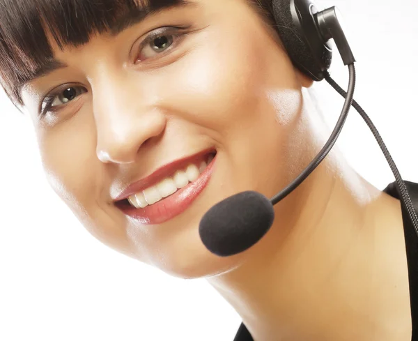 Close up portrait of Woman customer service worker — Stock Photo, Image