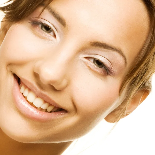Beautiful young female face — Stock Photo, Image