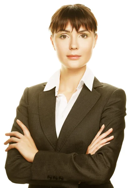 Businesswoman over white background — Stock Photo, Image