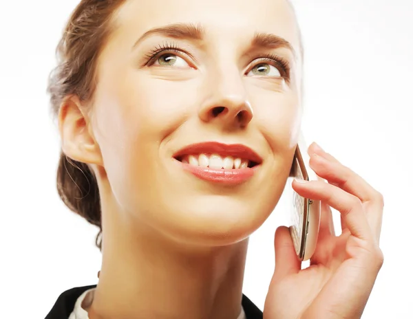 Successful businesswoman with cell phone — Stock Photo, Image