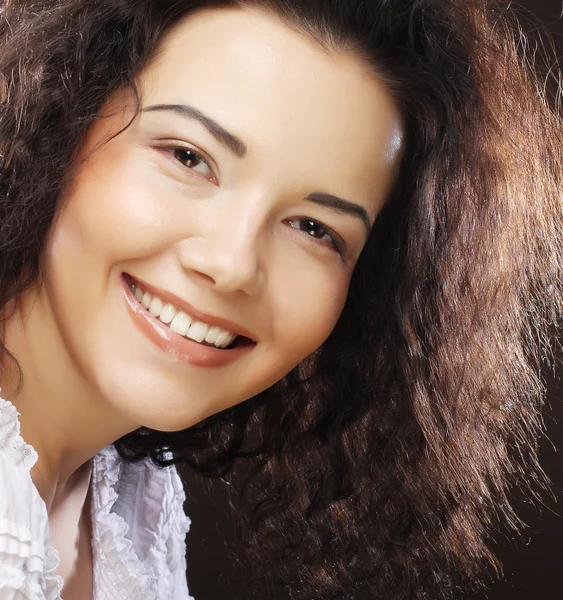 Beauty Portrait. Curly Hair — Stock Photo, Image