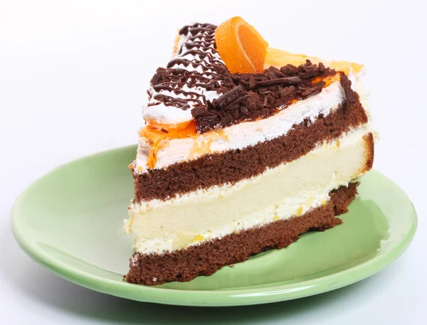 Sweet cake over white background — Stock Photo, Image