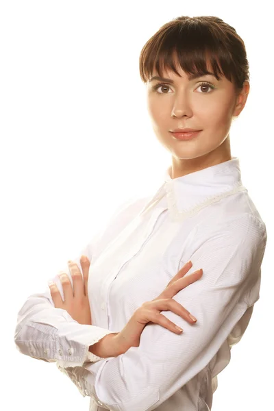 Portrait of happy smiling business woman — Stock Photo, Image