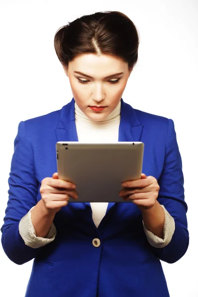 Business woman holding a tablet computer — Stock Photo, Image