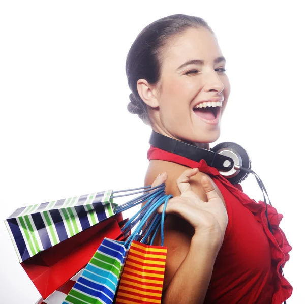 Shopping young  woman — Stock Photo, Image
