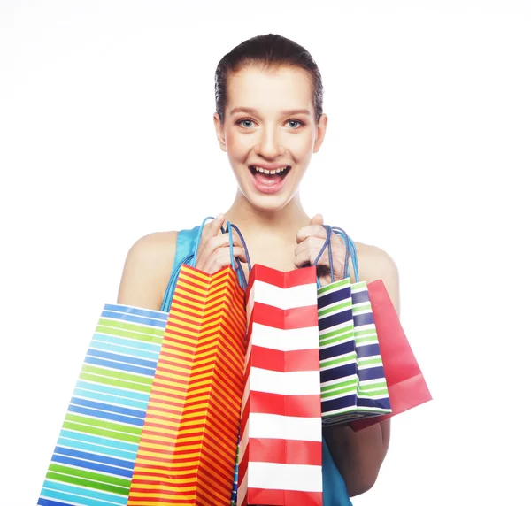 Shopping young  woman Royalty Free Stock Photos