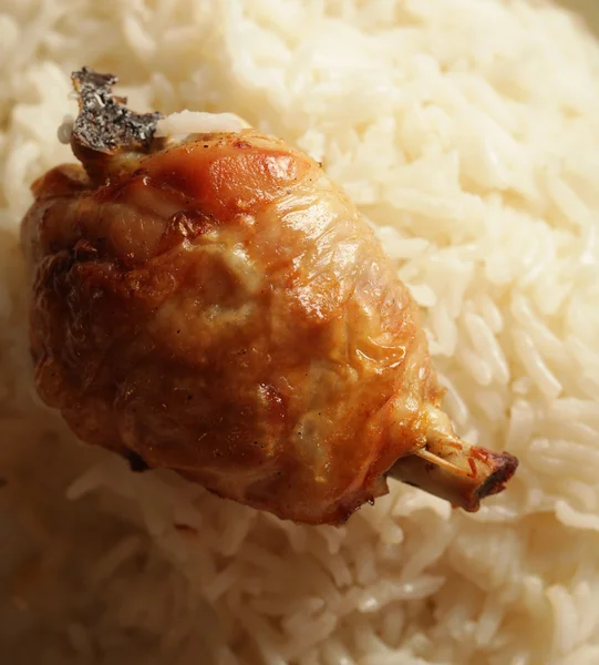 Reis mit chiken — Stockfoto