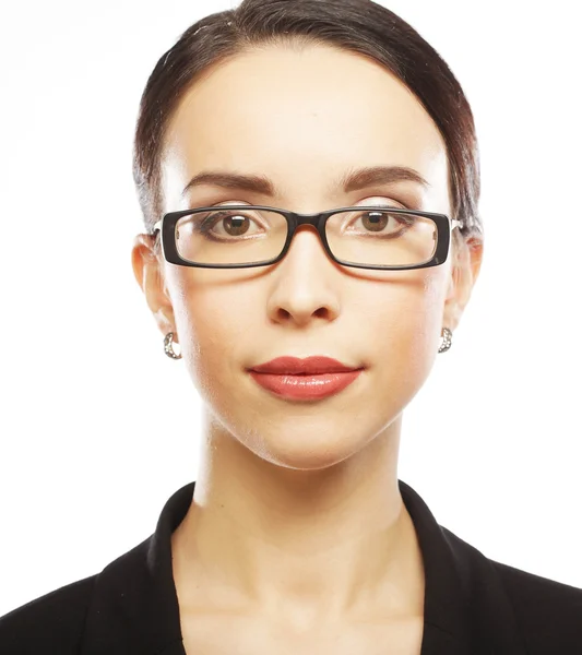 Young business woman with glasses Royalty Free Stock Images