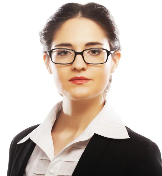 Giovane donna d'affari con occhiali — Foto Stock