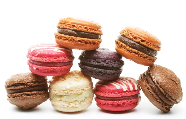 Macaroons over white background — Stock Photo, Image