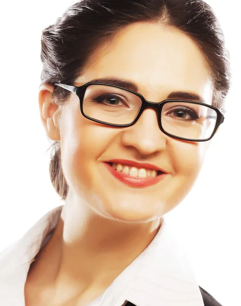 Ung affärskvinna med glasögon — Stockfoto