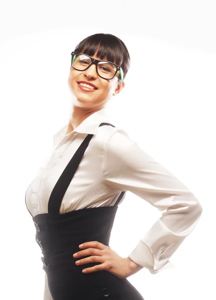 Jeune femme d'affaires avec des lunettes — Photo