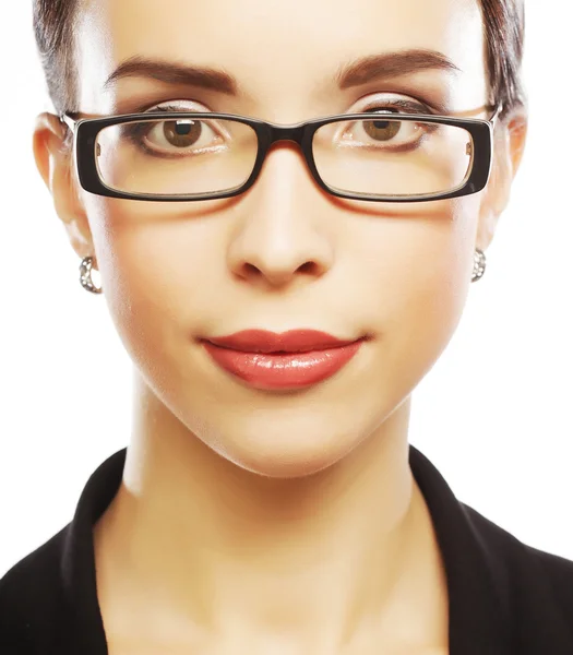 Young business woman with glasses — Stock Photo, Image