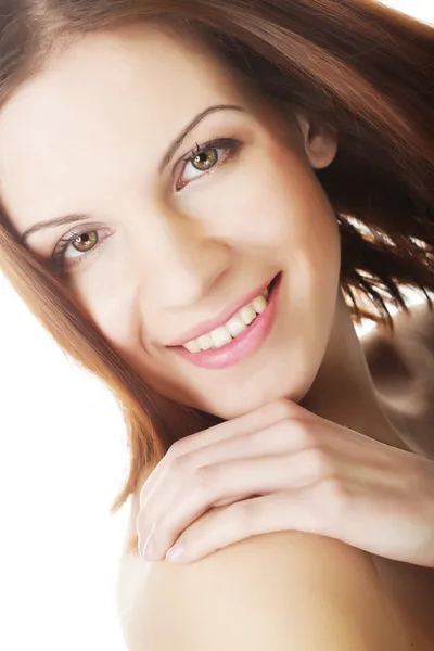 Beautiful young woman with clean skin — Stock Photo, Image