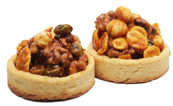 Little nuts tarts. — Stock Photo, Image