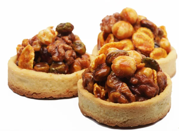 Little nuts tarts. — Stock Photo, Image