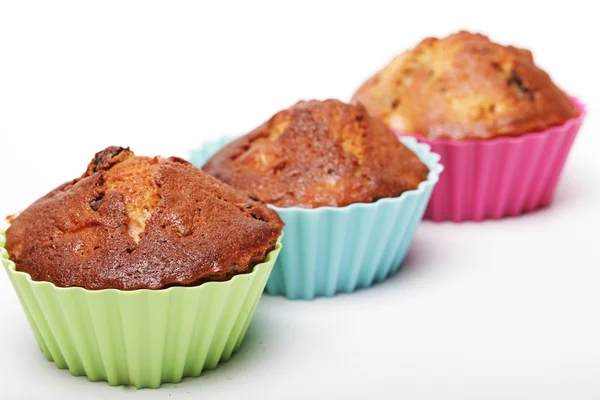 Muffins isolados em branco — Fotografia de Stock