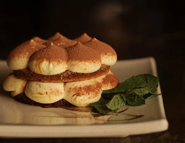 Italian dessert - tiramissu — Stock Photo, Image