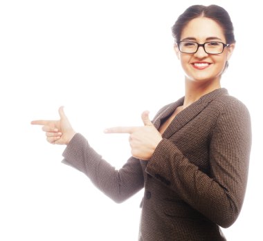 güzel gülümseyen iş kadını